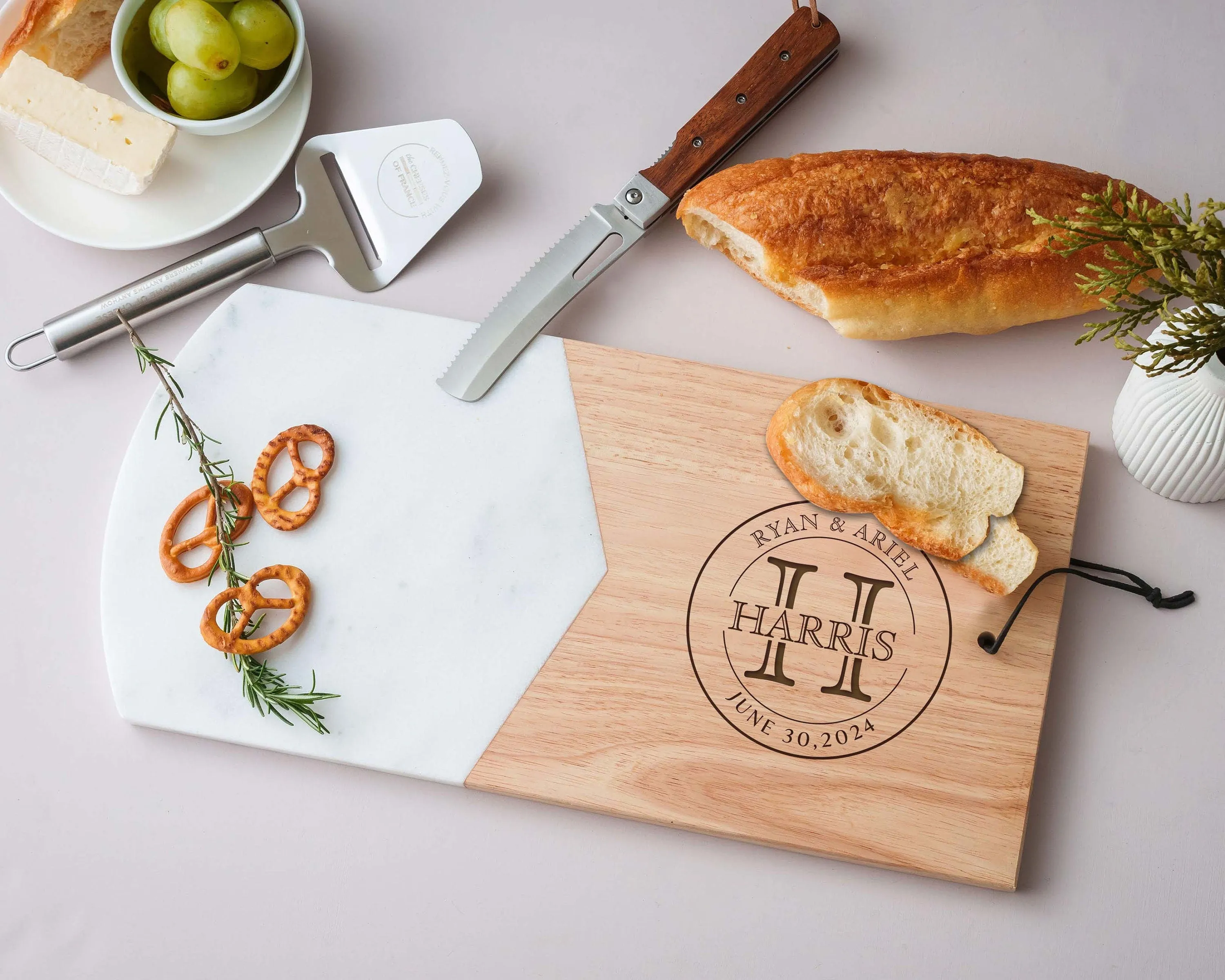 Wood Cutting Board & Coaster Set of 4