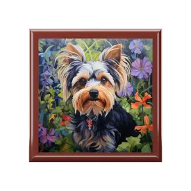 Yorkshire Terrier "Yorky - Yorki" Portrait Jewelry Keepsake Trinkets Box